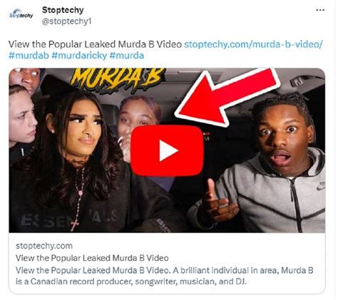 The video leaked in question depicts <b>Murda</b> <b>B</b> in a physical altercation with an unidentified person on a Miami street. . Murda b leaks twitter
